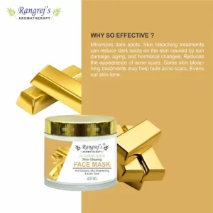 Rangrej's Aromatherapy 24 Carat Gold Skin Purifying Face Mask Anti Blemish & Reduce Acne (100ml)